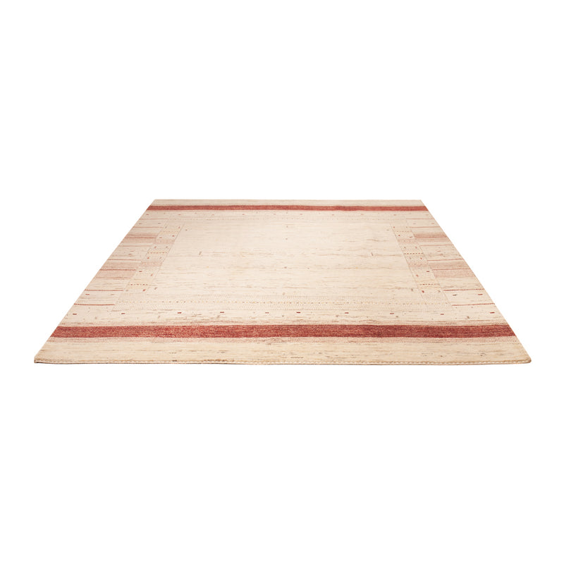 Tappeto Gabbeh - Loribaft Indus quadrato  - 246 x 249 cm - beige chiaro