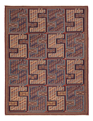 Tappeto Kelim - Orientale - Soumak - 212 x 170 cm - multicolore