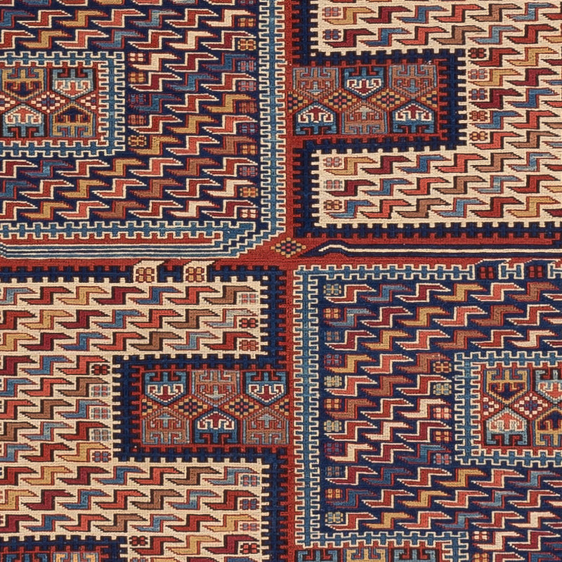Tappeto Kelim - Orientale - Soumak - 212 x 170 cm - multicolore