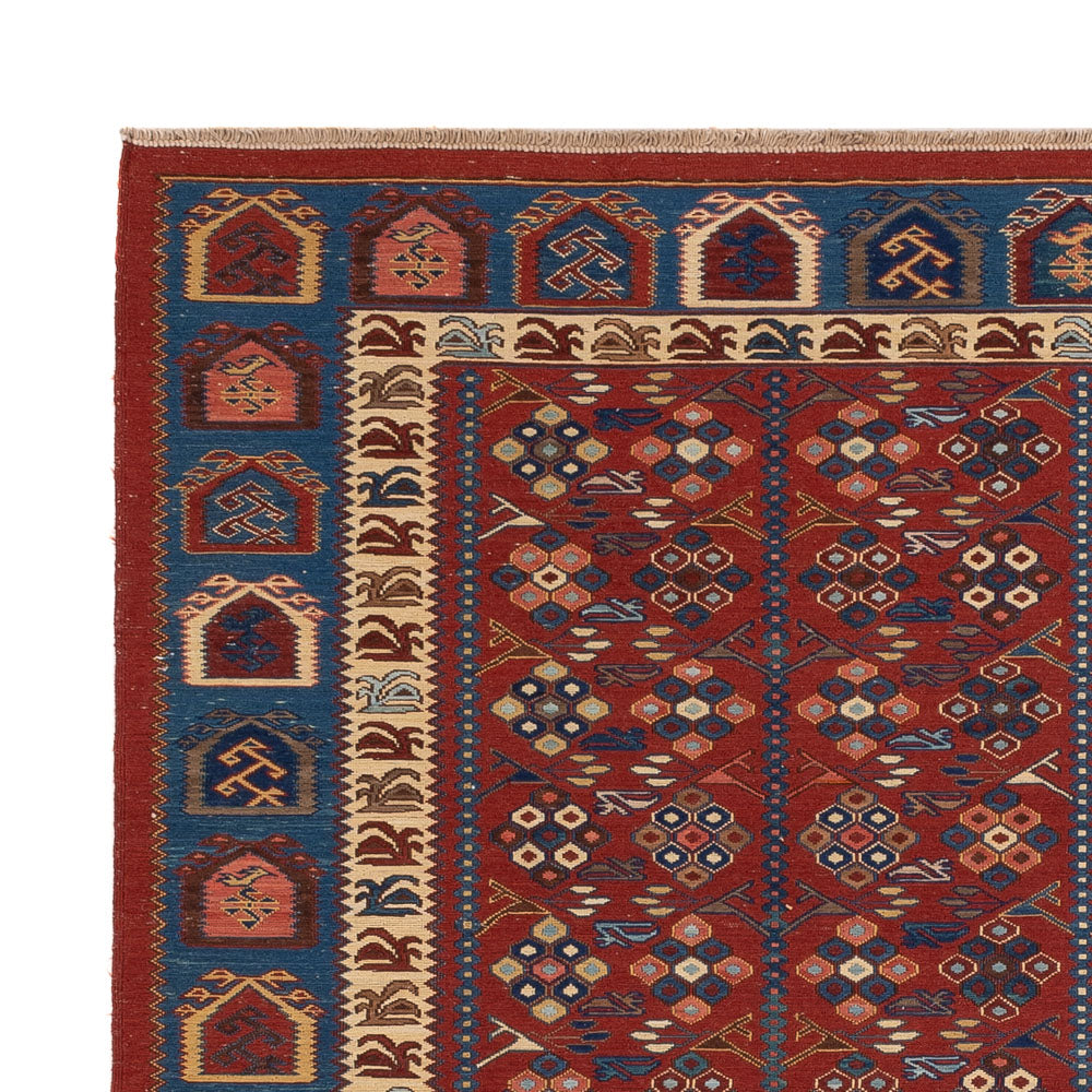 Tappeto Kelim - Orientale - Soumak - 228 x 175 cm - ruggine