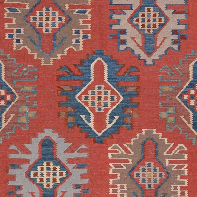 Tappeto Kelim - Orientale - Reale - 253 x 177 cm - rosso