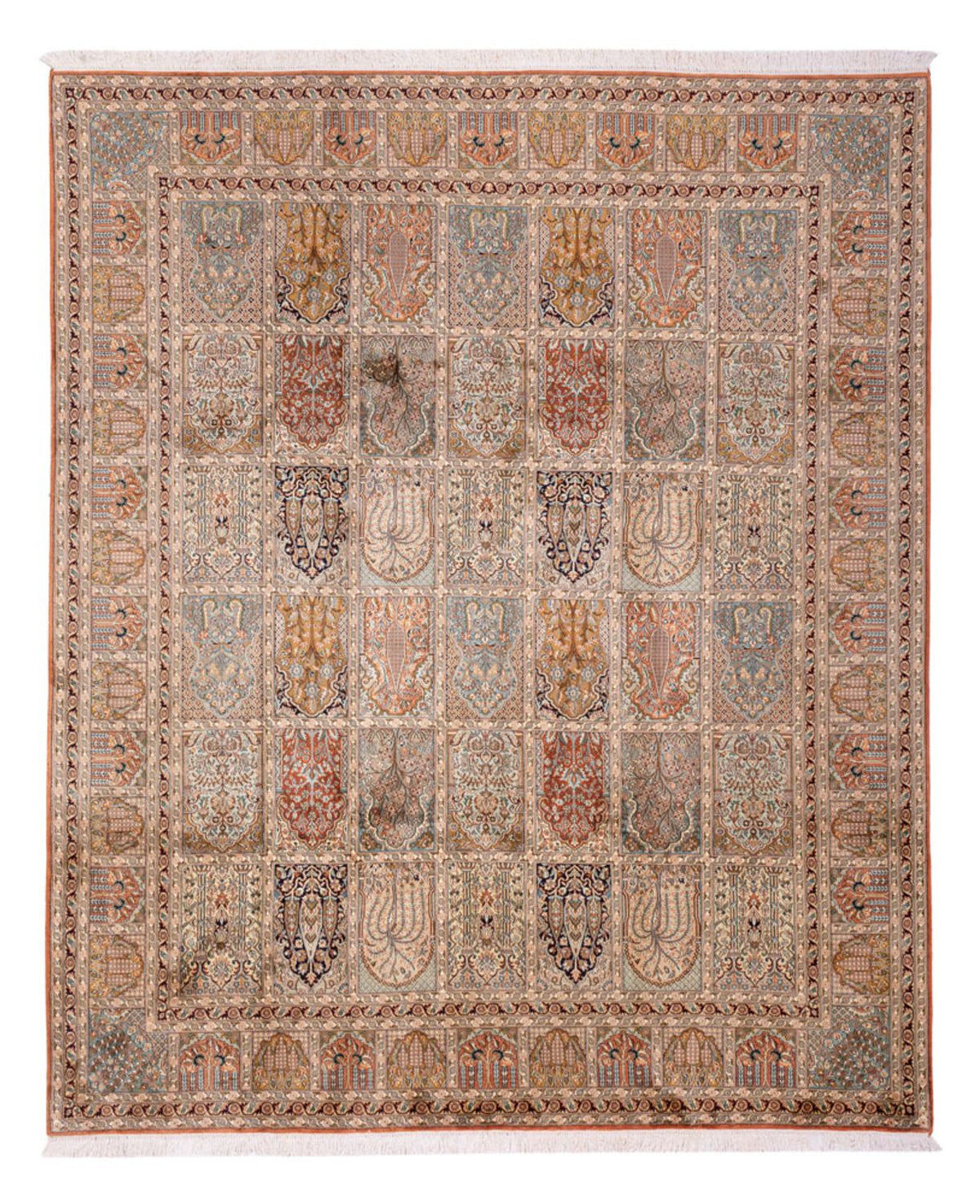 Tappeto di seta - Seta del Kashmir - 307 x 250 cm - multicolore