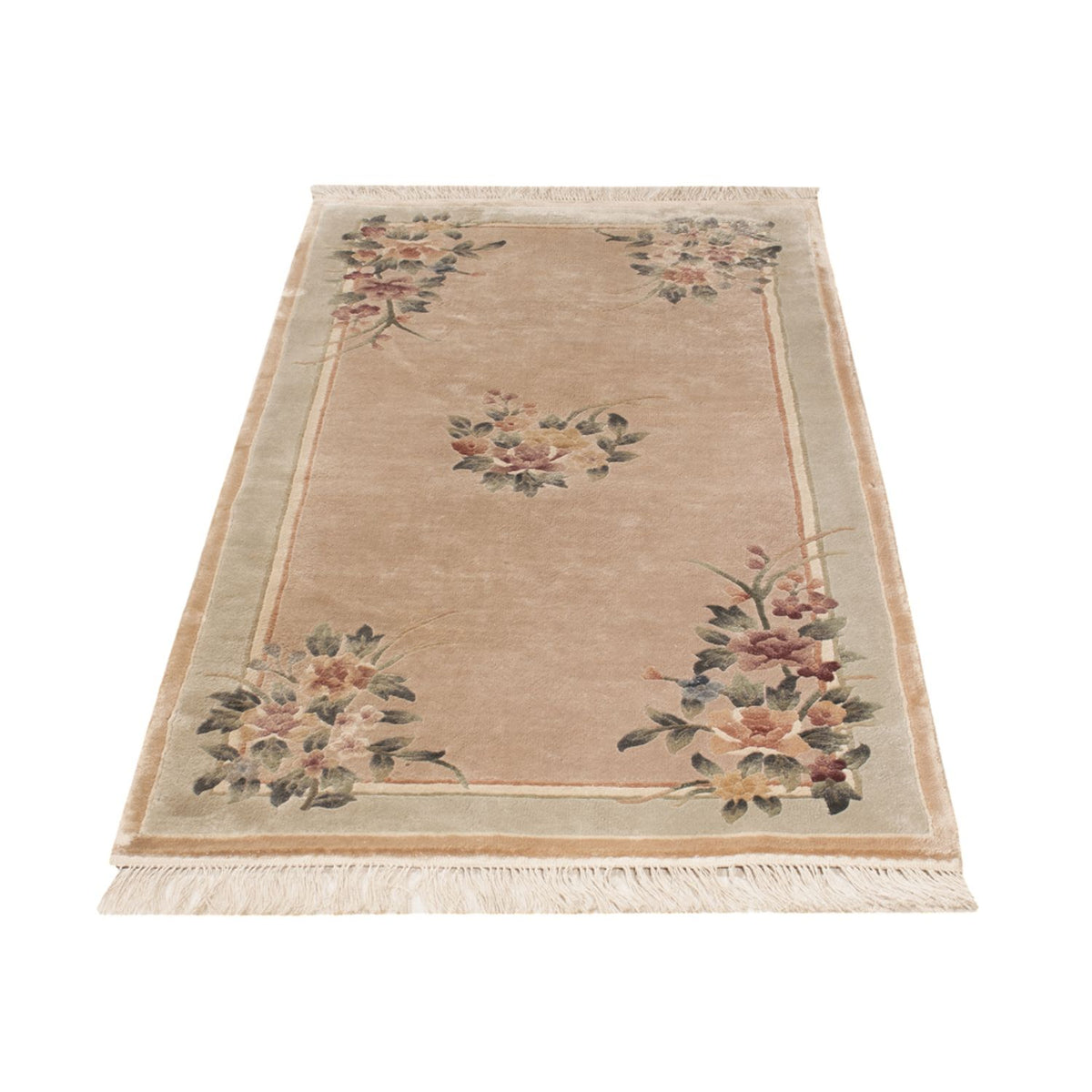 Tappeto di seta - seta cinese - 135 x 70 cm - beige