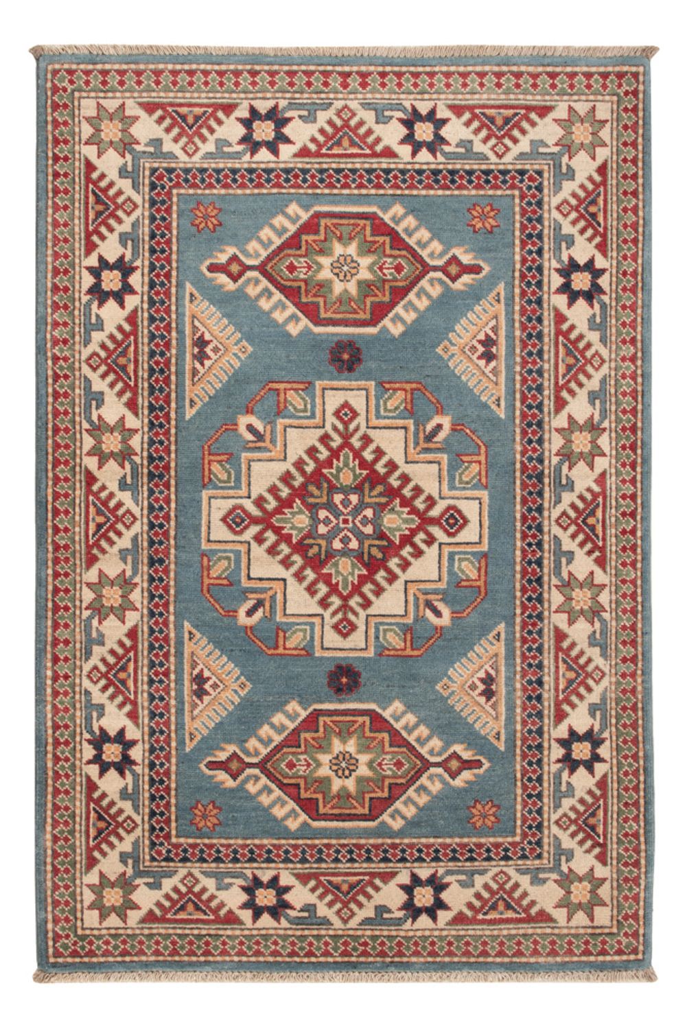 Tappeto Ziegler - Kazak - 146 x 96 cm - blu chiaro