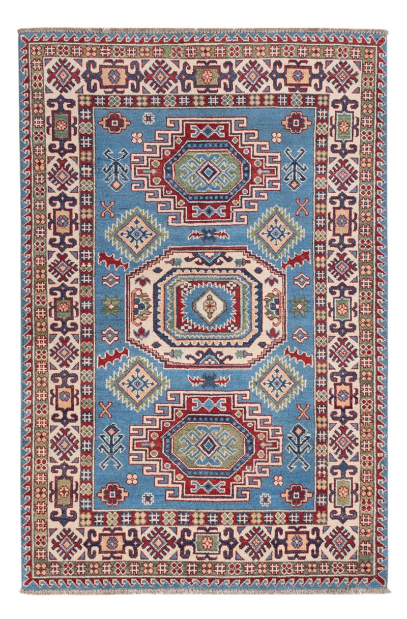 Tappeto Ziegler - Kazak - 186 x 120 cm - blu chiaro
