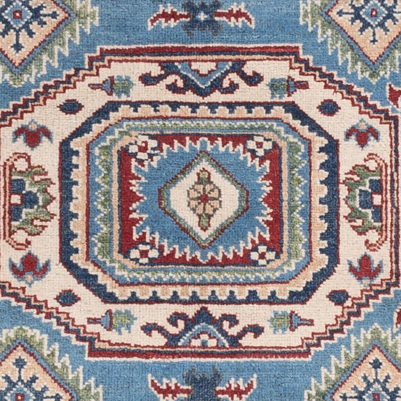 Tappeto Ziegler - Kazak - 186 x 120 cm - blu chiaro