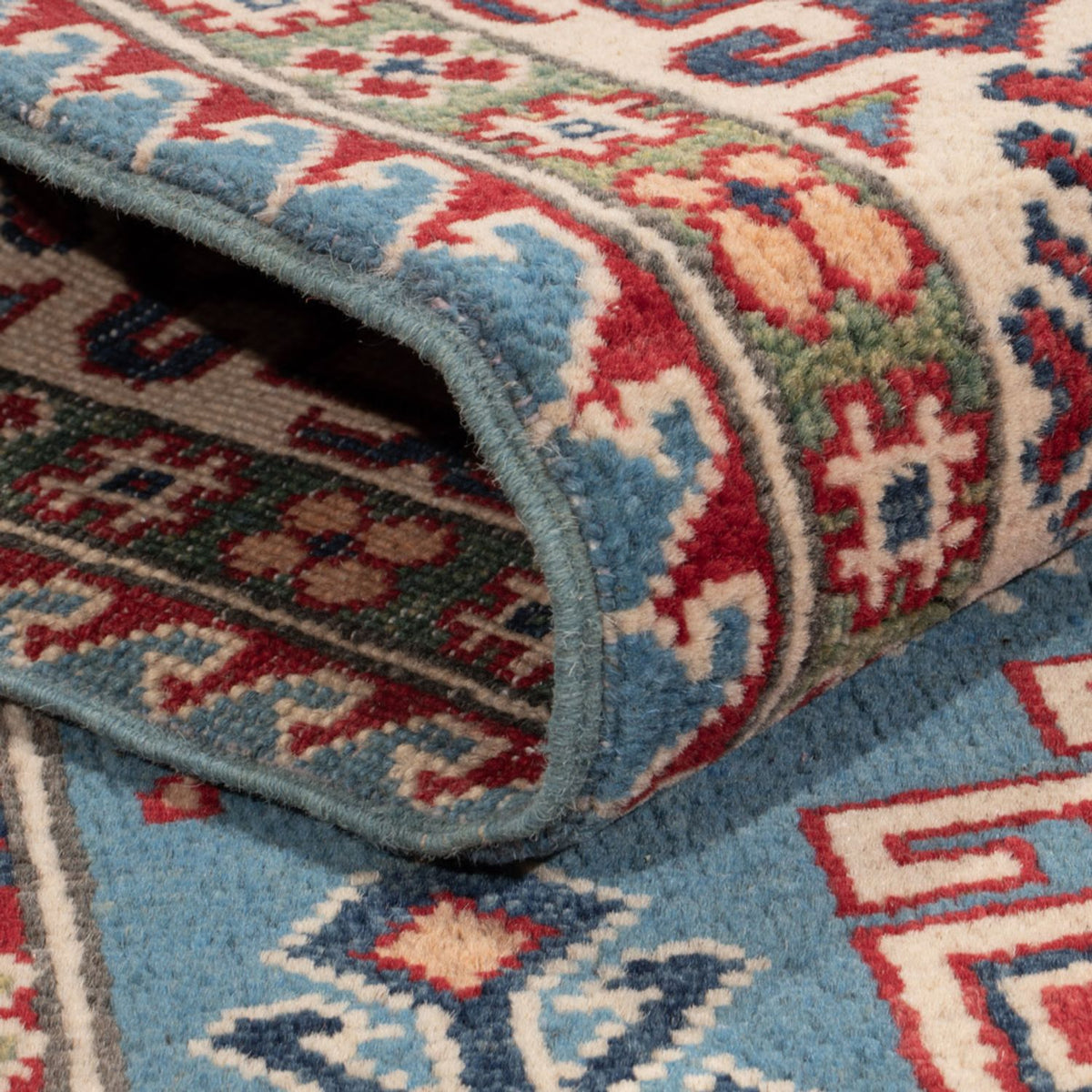 Tappeto Ziegler - Kazak - 186 x 120 cm - blu chiaro