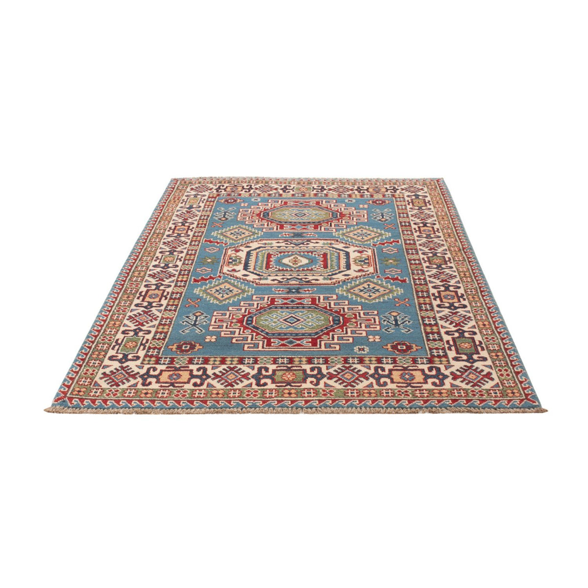 Tappeto Ziegler - Kazak - 186 x 120 cm - blu chiaro