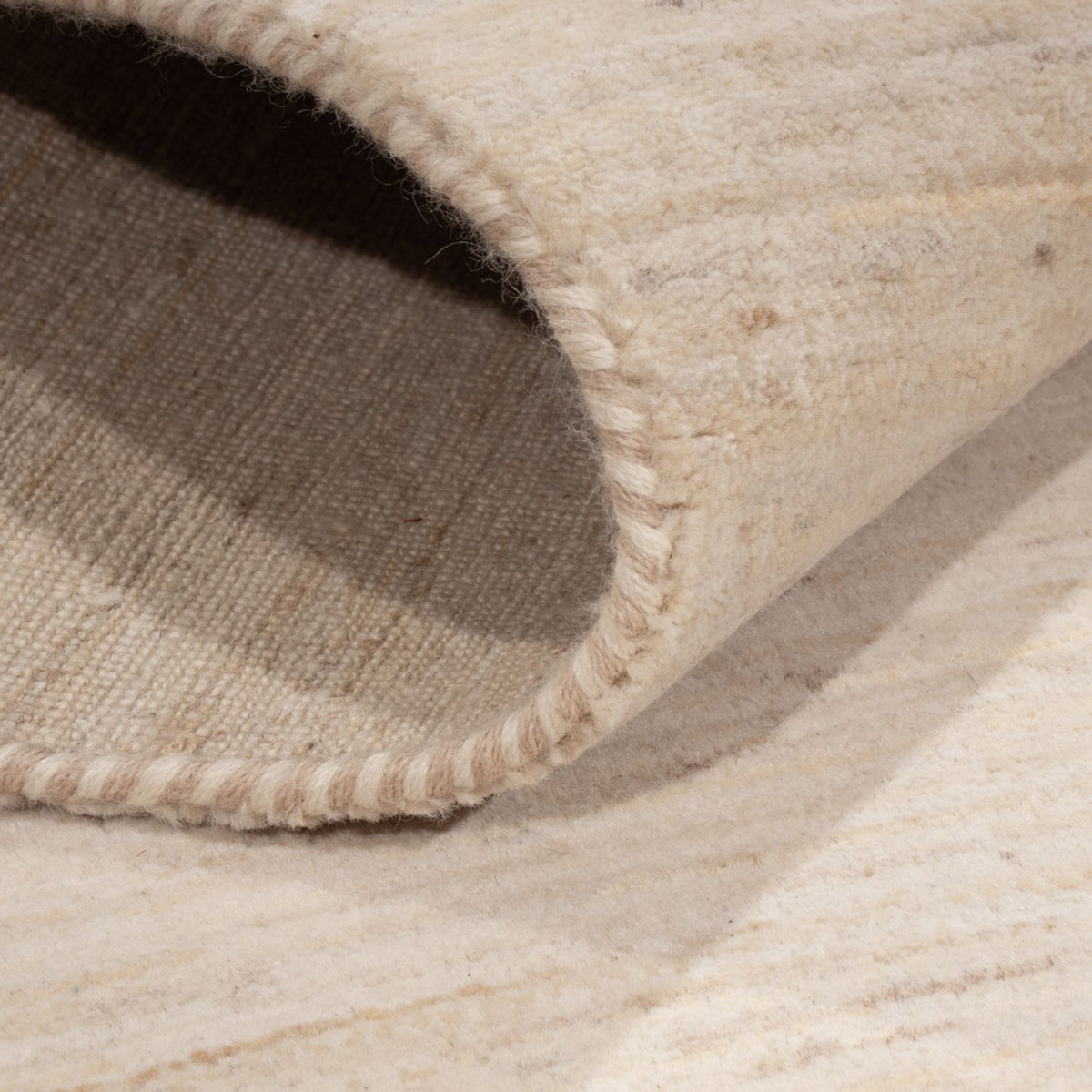 Tappeto corsia Tappeto Gabbeh - Loribaft Indus - 294 x 84 cm - beige