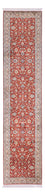 Tappeto corsia Tappeto di seta - Seta del Kashmir - 363 x 79 cm - rosso