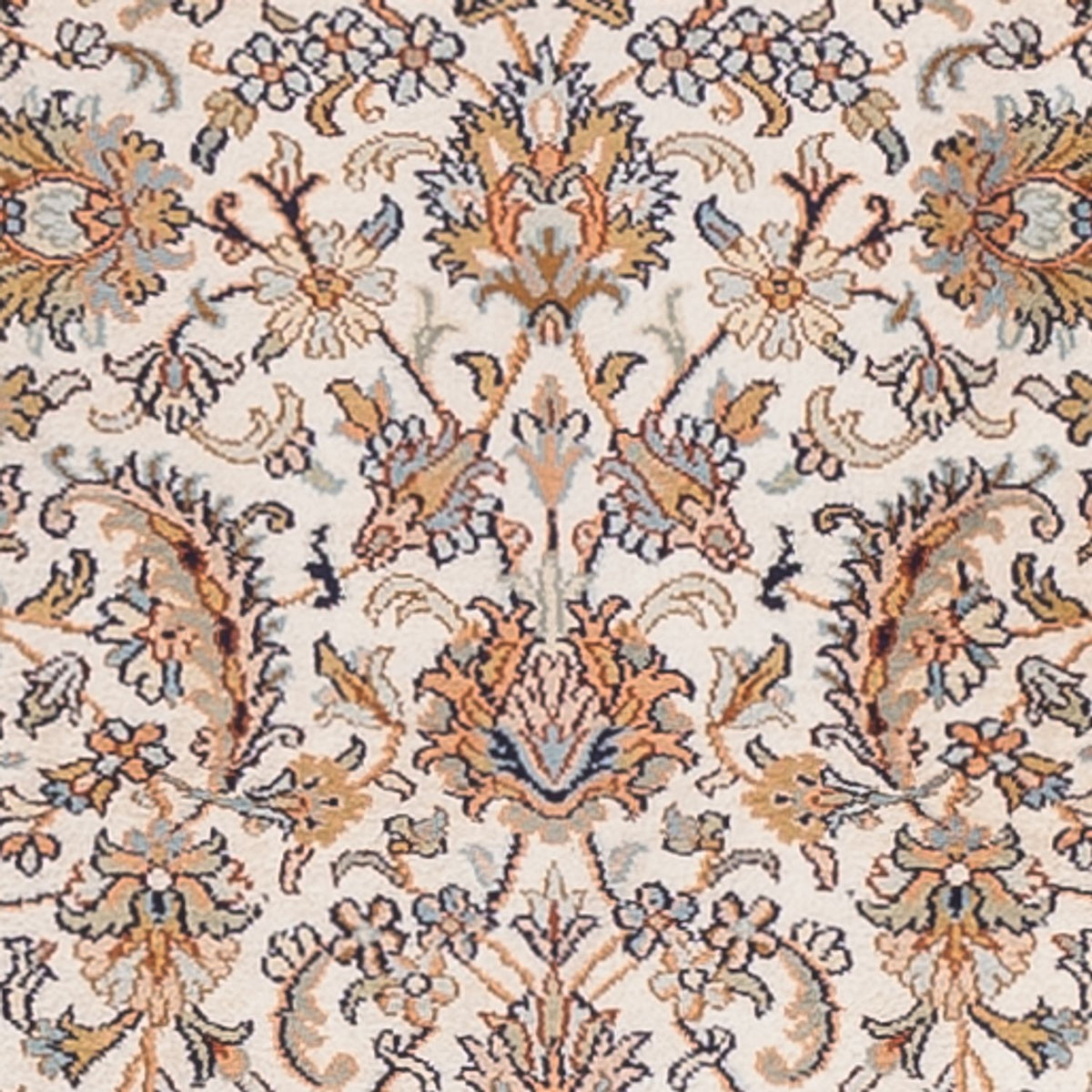 Tappeto corsia Tappeto di seta - Seta del Kashmir - 308 x 80 cm - beige
