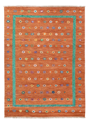 Tappeto Kelim - Splash - 290 x 207 cm - arancione