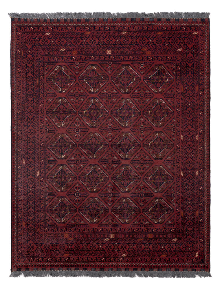Afghan Teppich - 191 x 151 cm - rot
