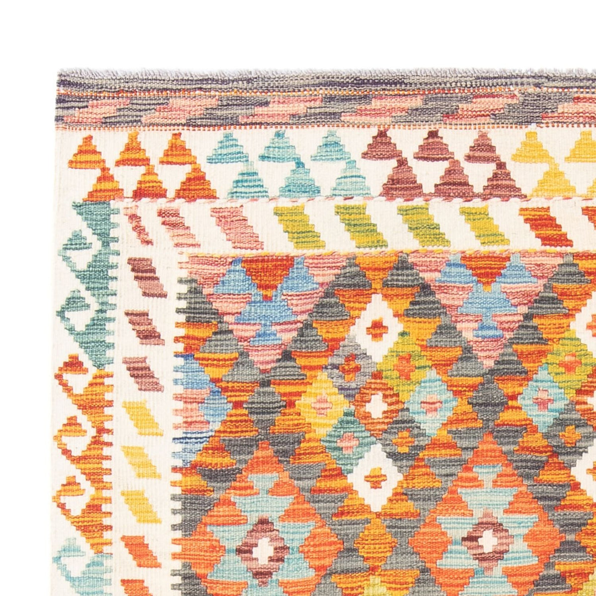 Tappeto Kelim - Splash - 195 x 156 cm - multicolore