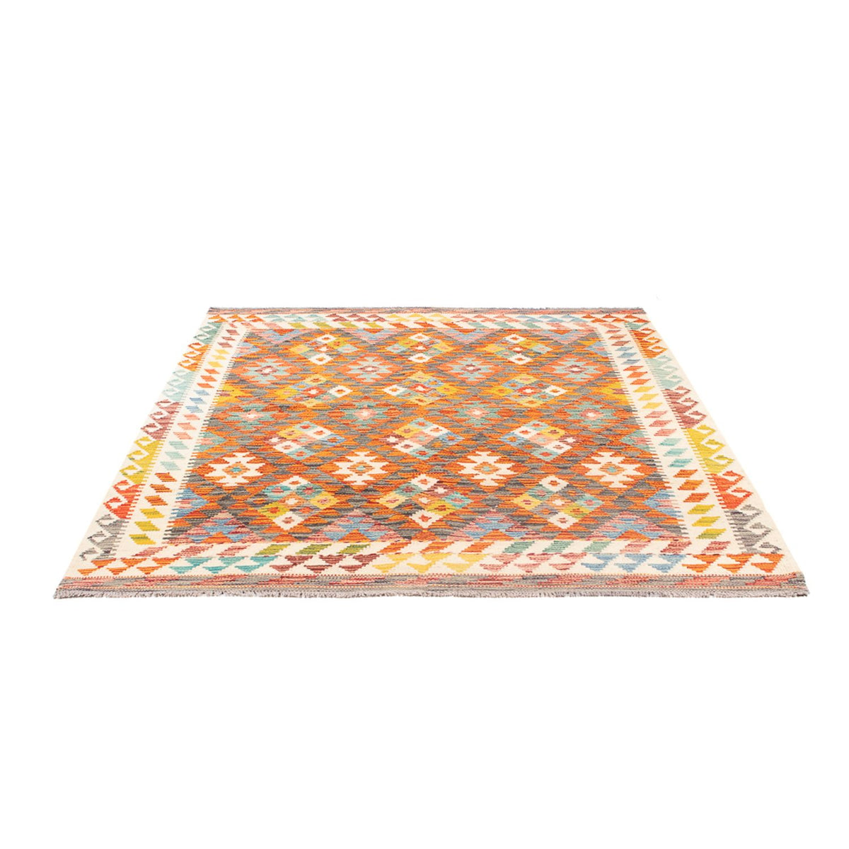 Tappeto Kelim - Splash - 195 x 156 cm - multicolore