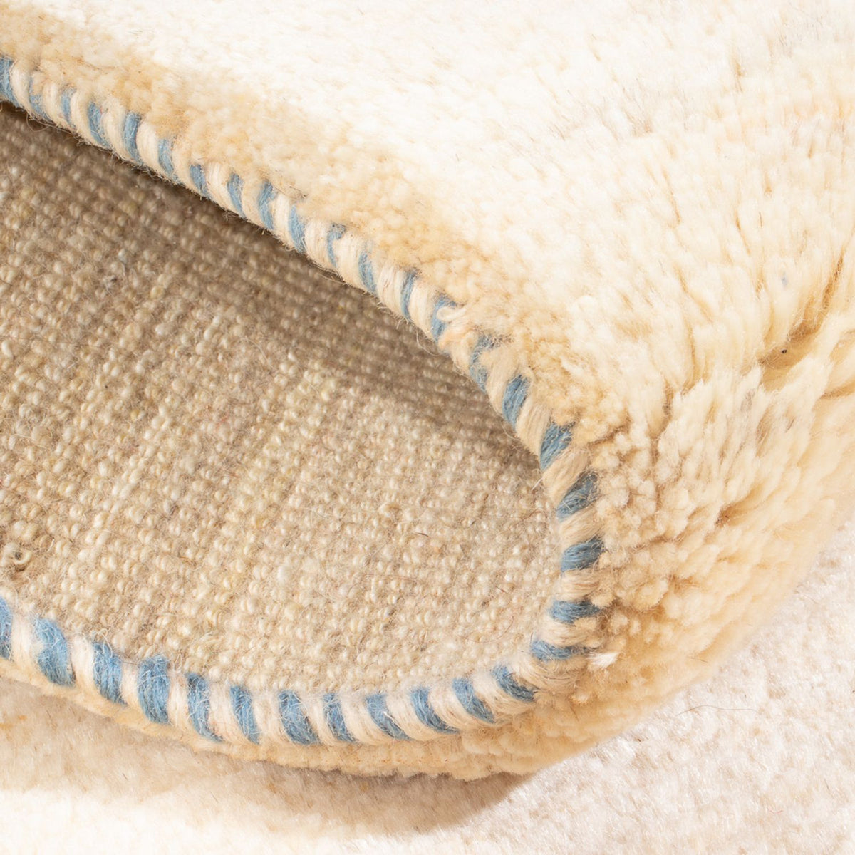 Tappeto corsia Tappeto Gabbeh - Persero - 247 x 82 cm - bianco naturale