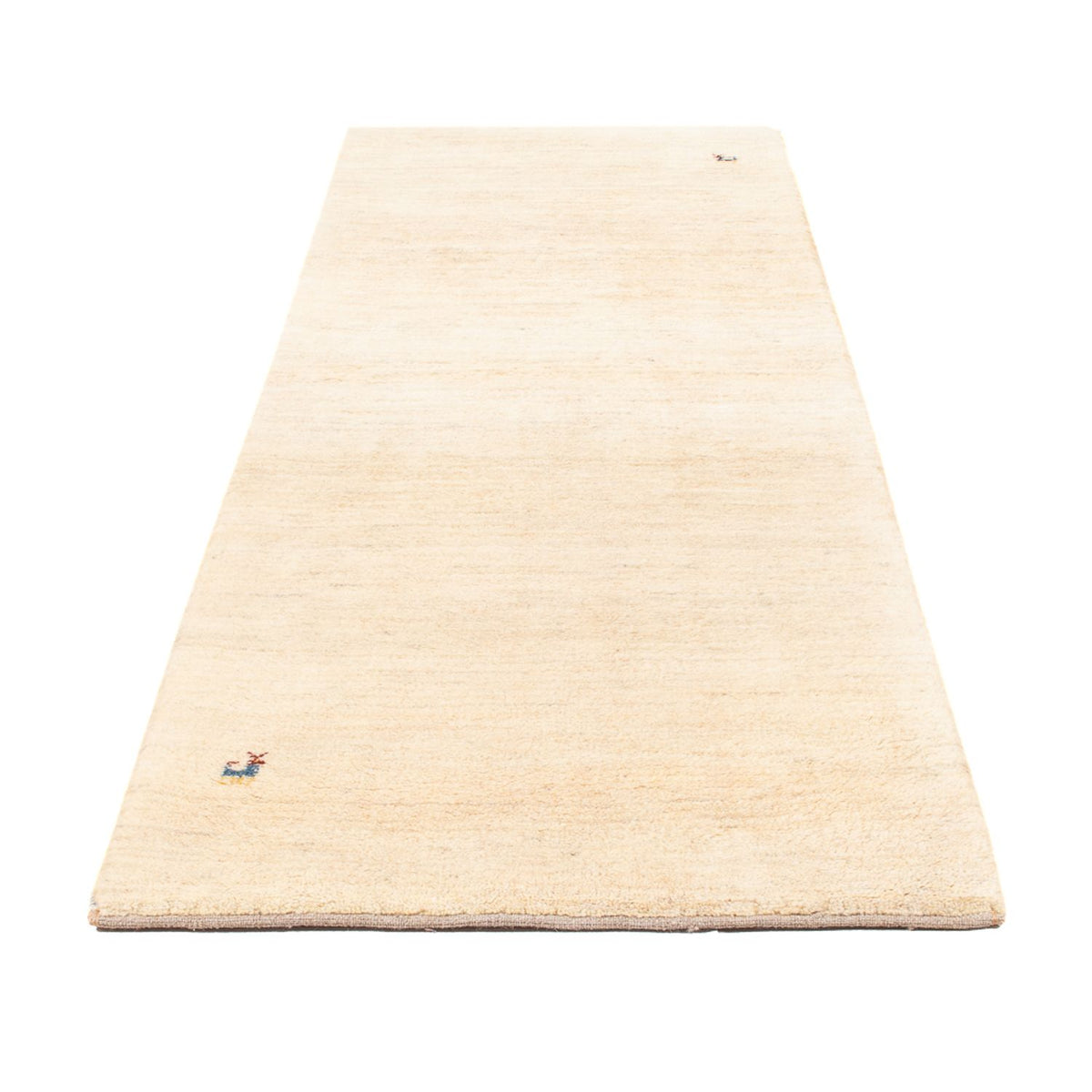 Tappeto corsia Tappeto Gabbeh - Persero - 247 x 82 cm - bianco naturale