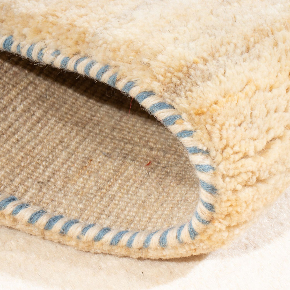 Tappeto corsia Tappeto Gabbeh - Persero - 193 x 83 cm - bianco naturale
