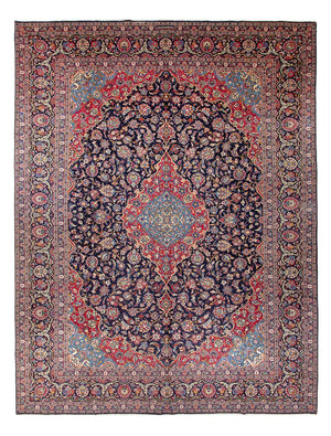 Tappeto Persero - Keshan - Antico - 410 x 298 cm - blu scuro