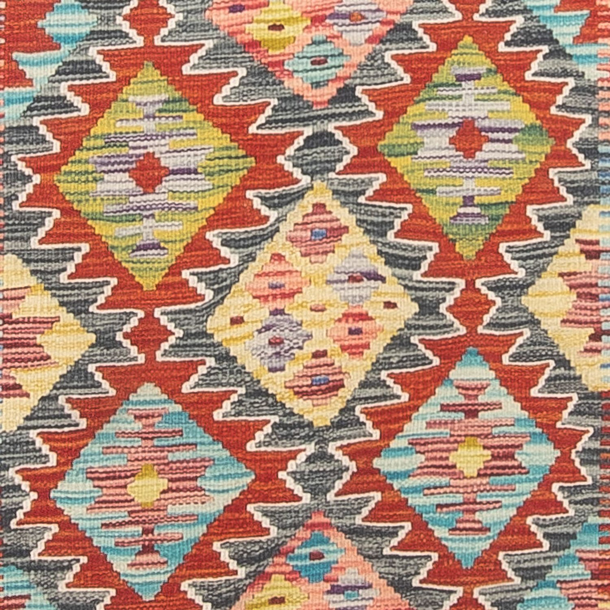 Tappeto corsia Tappeto Kelim - Splash - 286 x 78 cm - multicolore