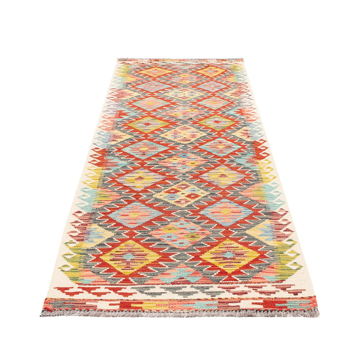Tappeto corsia Tappeto Kelim - Splash - 286 x 78 cm - multicolore