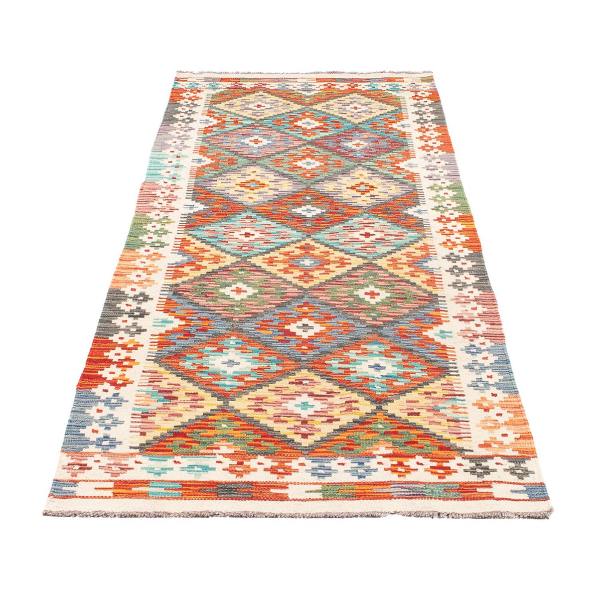 Tappeto corsia Tappeto Kelim - Splash - 255 x 74 cm - multicolore