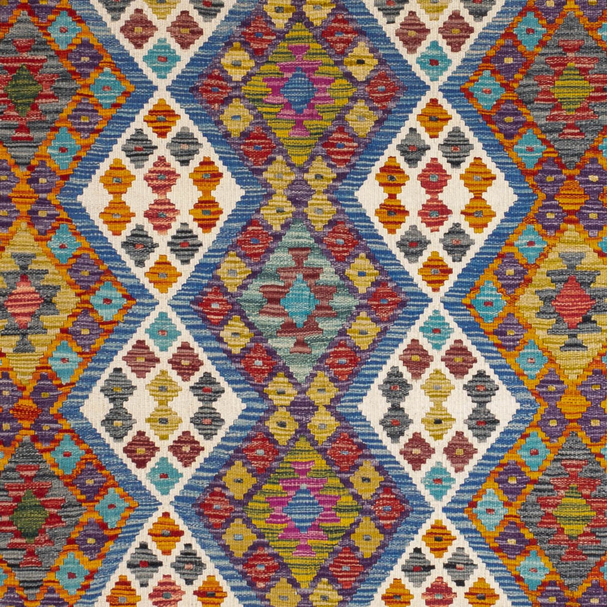 Tappeto Kelim - Splash quadrato - 207 x 203 cm - multicolore