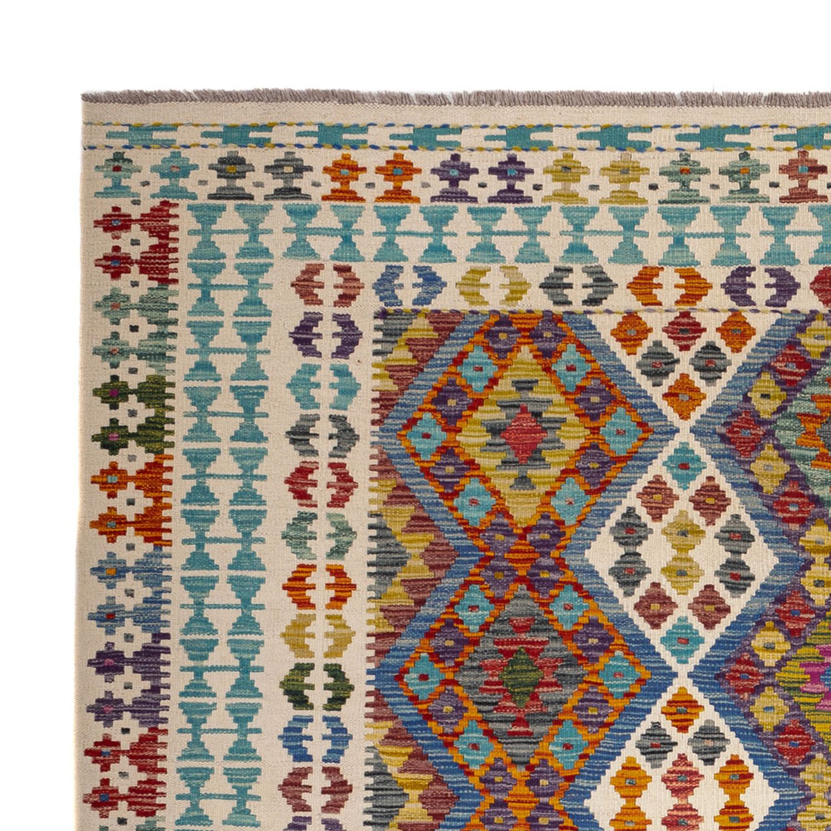 Tappeto Kelim - Splash quadrato - 207 x 203 cm - multicolore