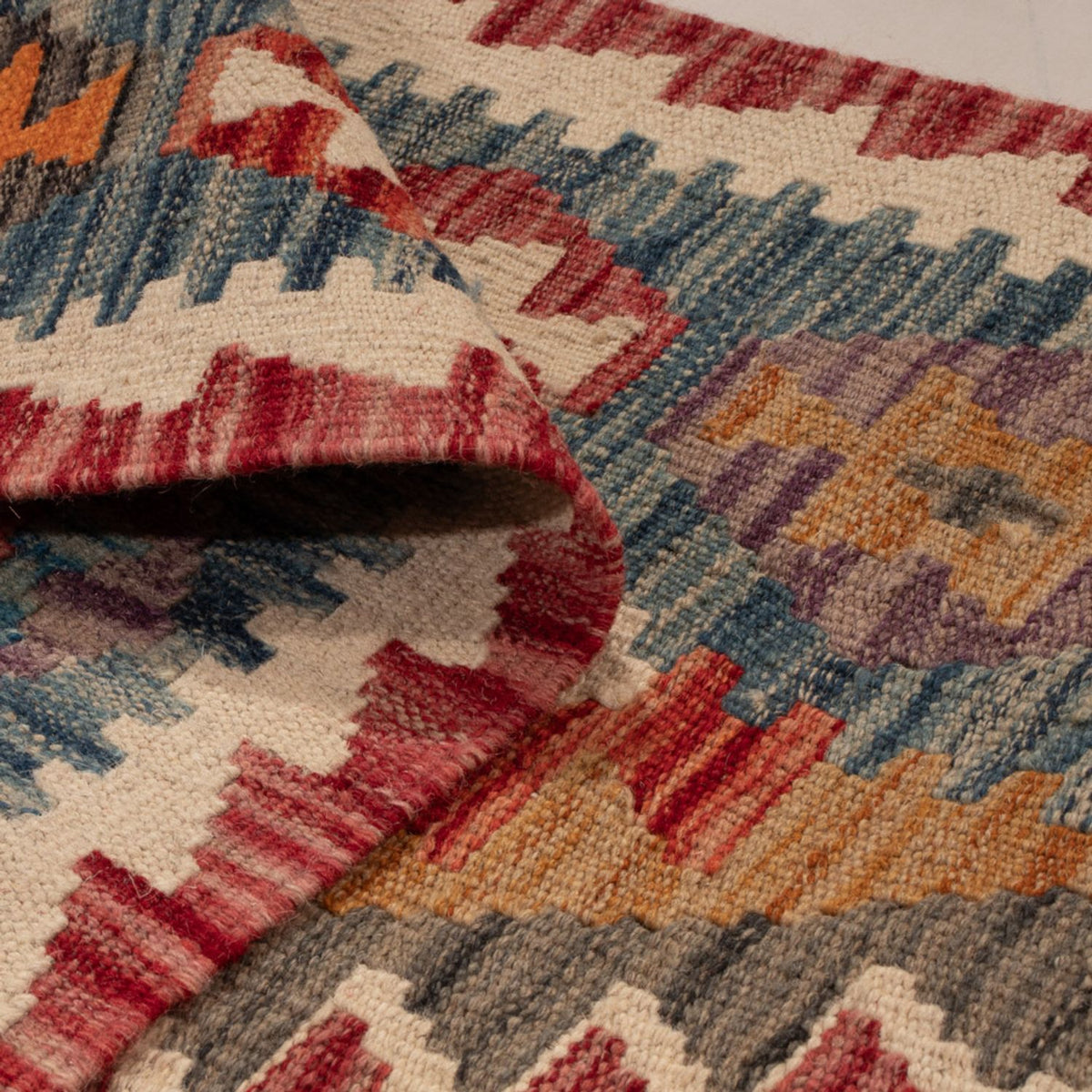 Tappeto corsia Tappeto Kelim - Splash - 243 x 79 cm - multicolore