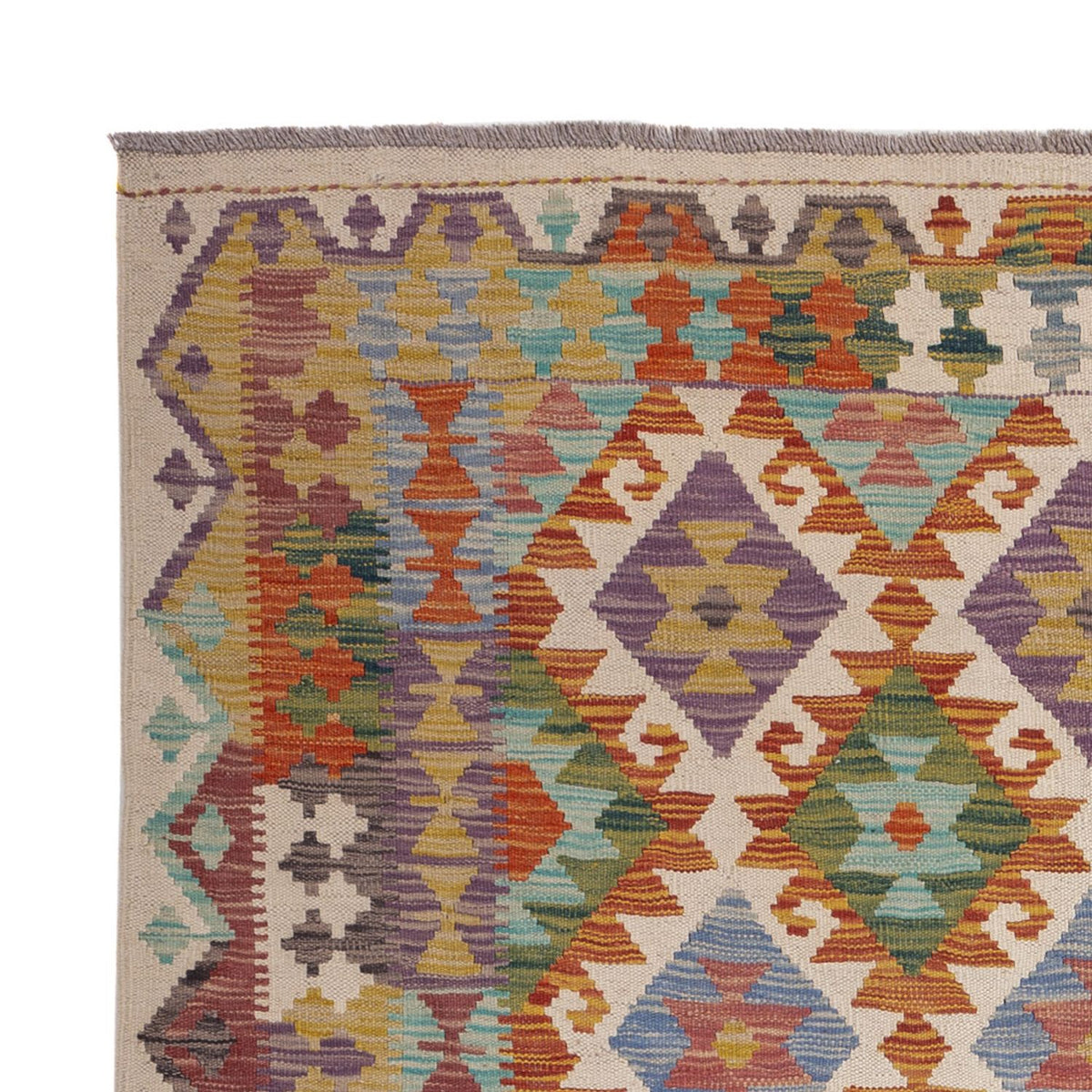 Tappeto Kelim - Splash - 201 x 153 cm - multicolore