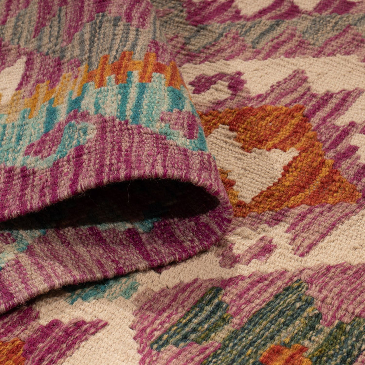 Tappeto corsia Tappeto Kelim - Splash - 295 x 80 cm - multicolore