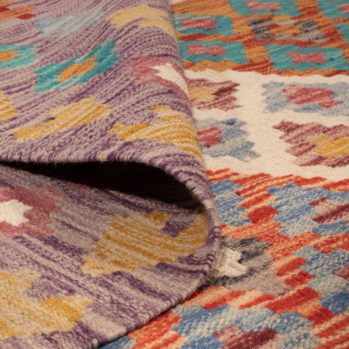 Tappeto Kelim - Splash - 255 x 205 cm - multicolore