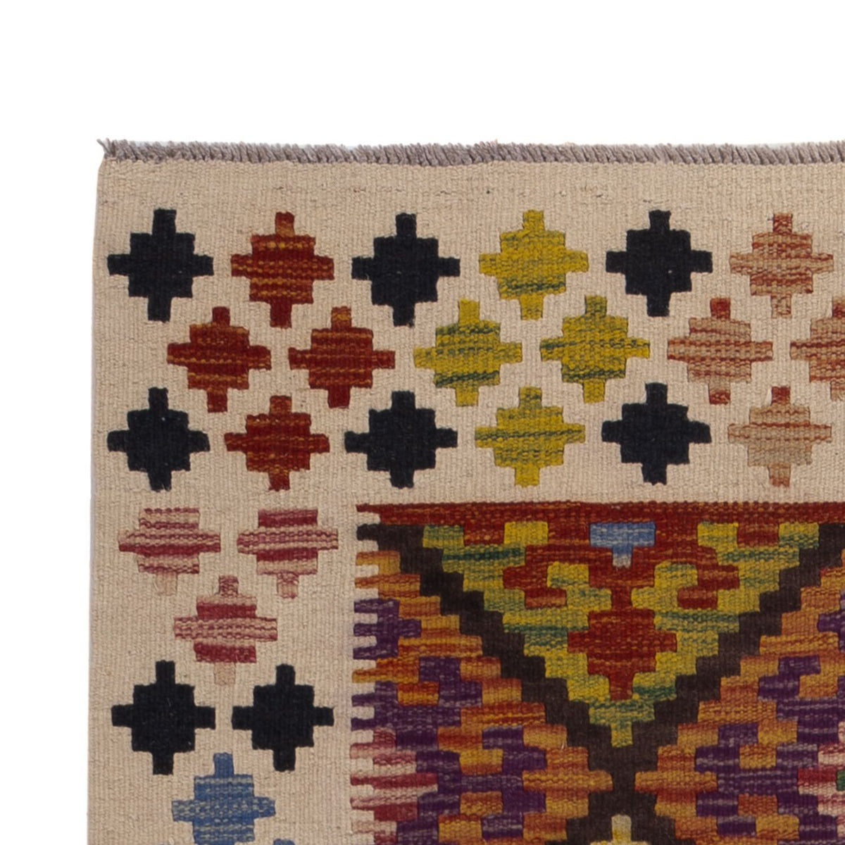 Tappeto corsia Tappeto Kelim - Splash - 199 x 101 cm - multicolore