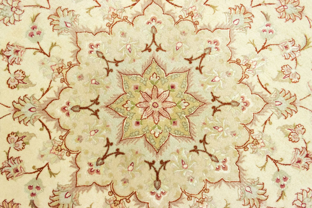 Tappeto Persero - Tabriz - Premio rotondo - 148 x 148 cm - beige