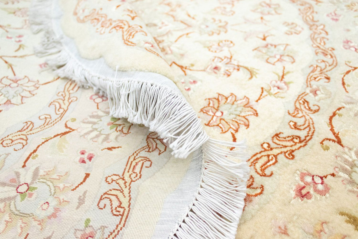 Tappeto Persero - Tabriz - Premio rotondo - 148 x 148 cm - beige