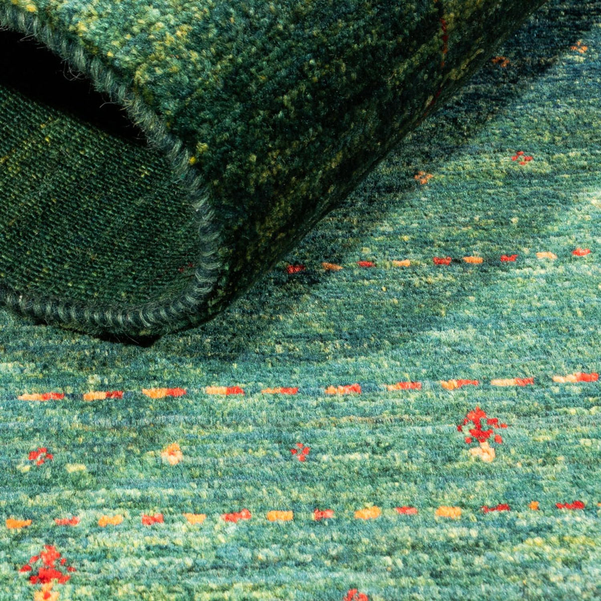 Tappeto Gabbeh - Loribaft Persero - 129 x 82 cm - verde