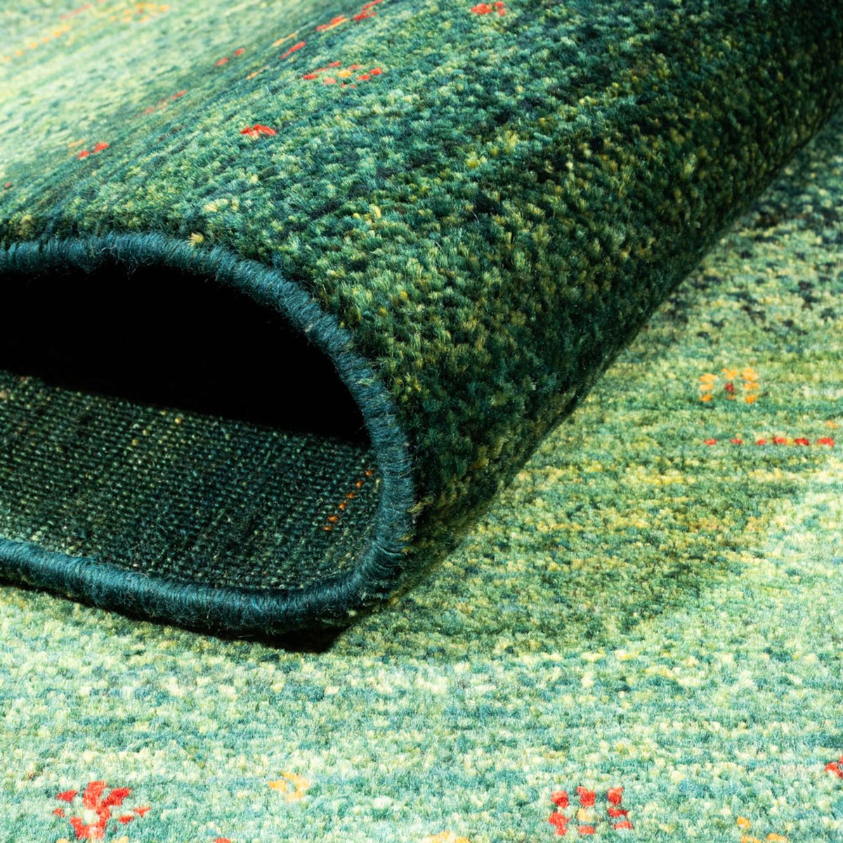 Tappeto Gabbeh - Loribaft Persero - 188 x 124 cm - verde