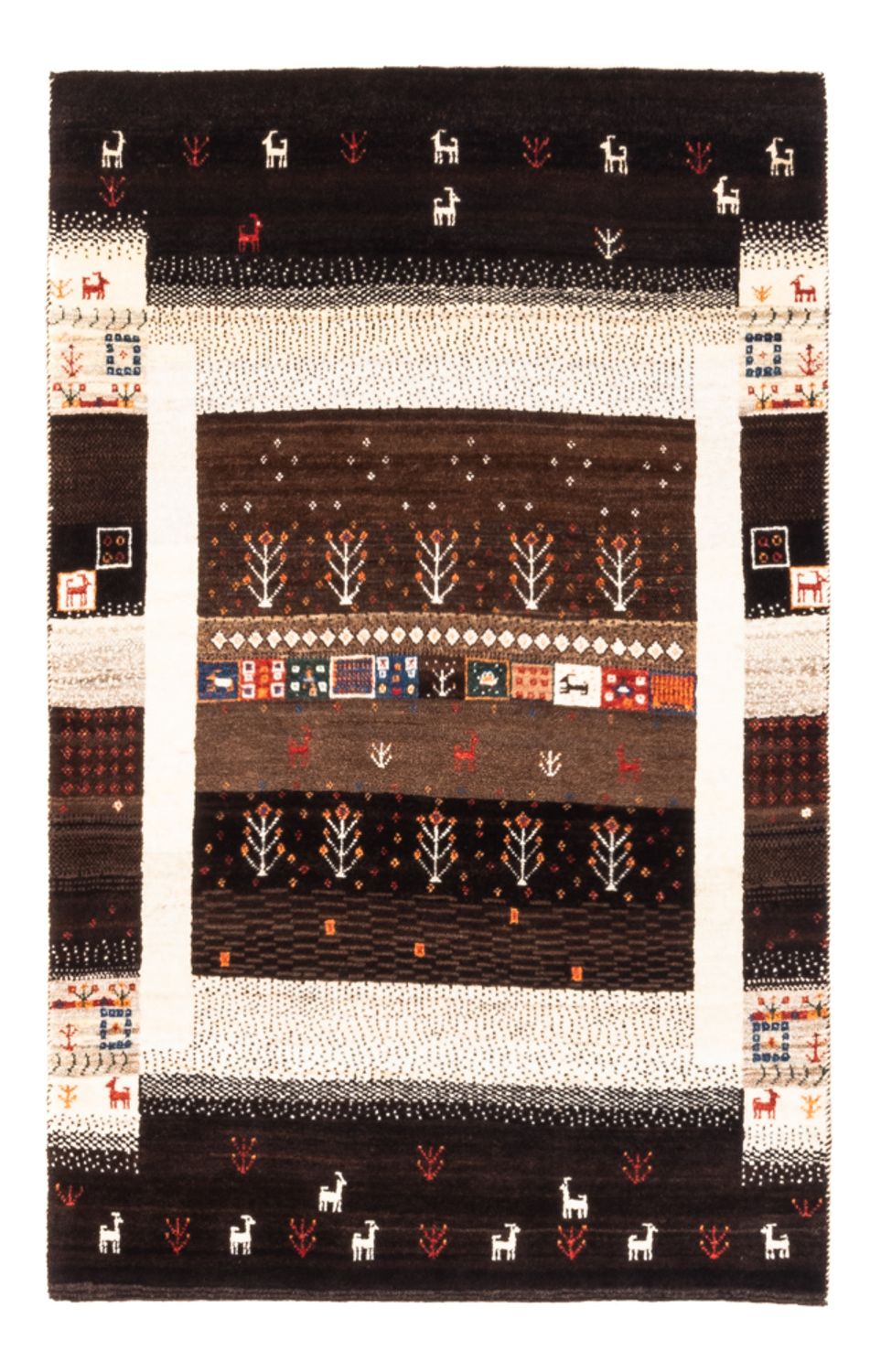 Tappeto Gabbeh - Loribaft Persero - Reale - 130 x 86 cm - multicolore