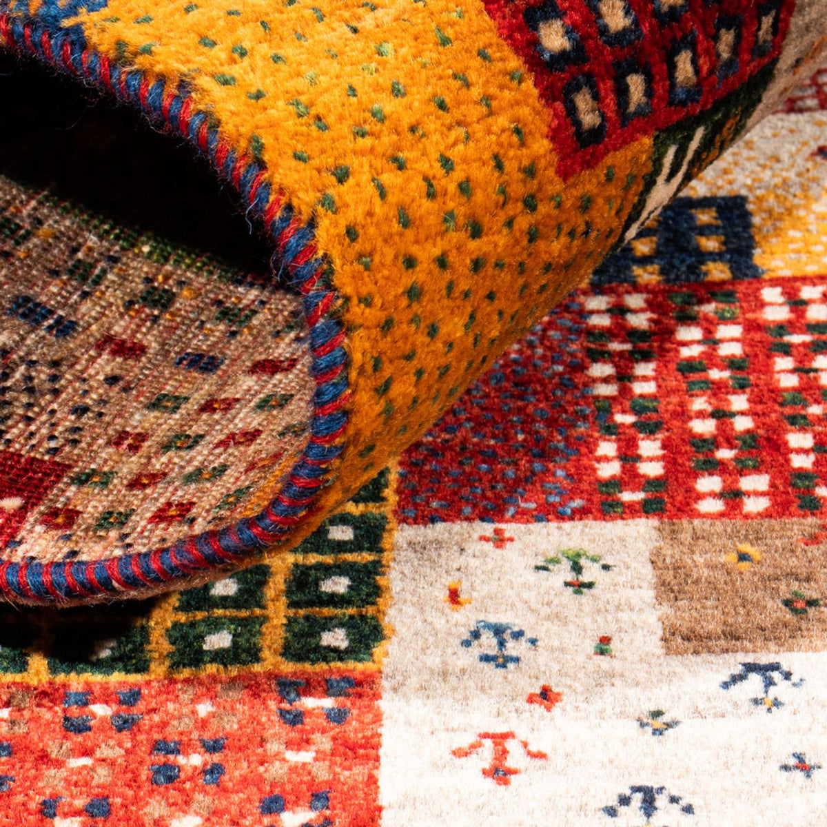 Tappeto Gabbeh - Loribaft Persero - Reale - 130 x 86 cm - multicolore