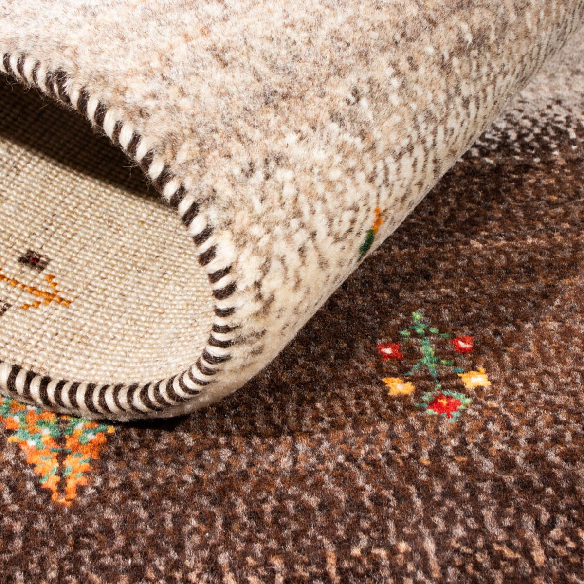 Tappeto Gabbeh - Loribaft Persero - Reale - 126 x 84 cm - grigio