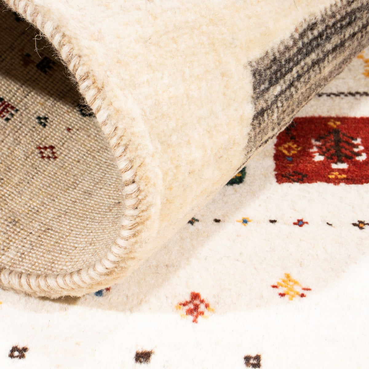 Tappeto Gabbeh - Loribaft Persero - Reale - 122 x 78 cm - crema