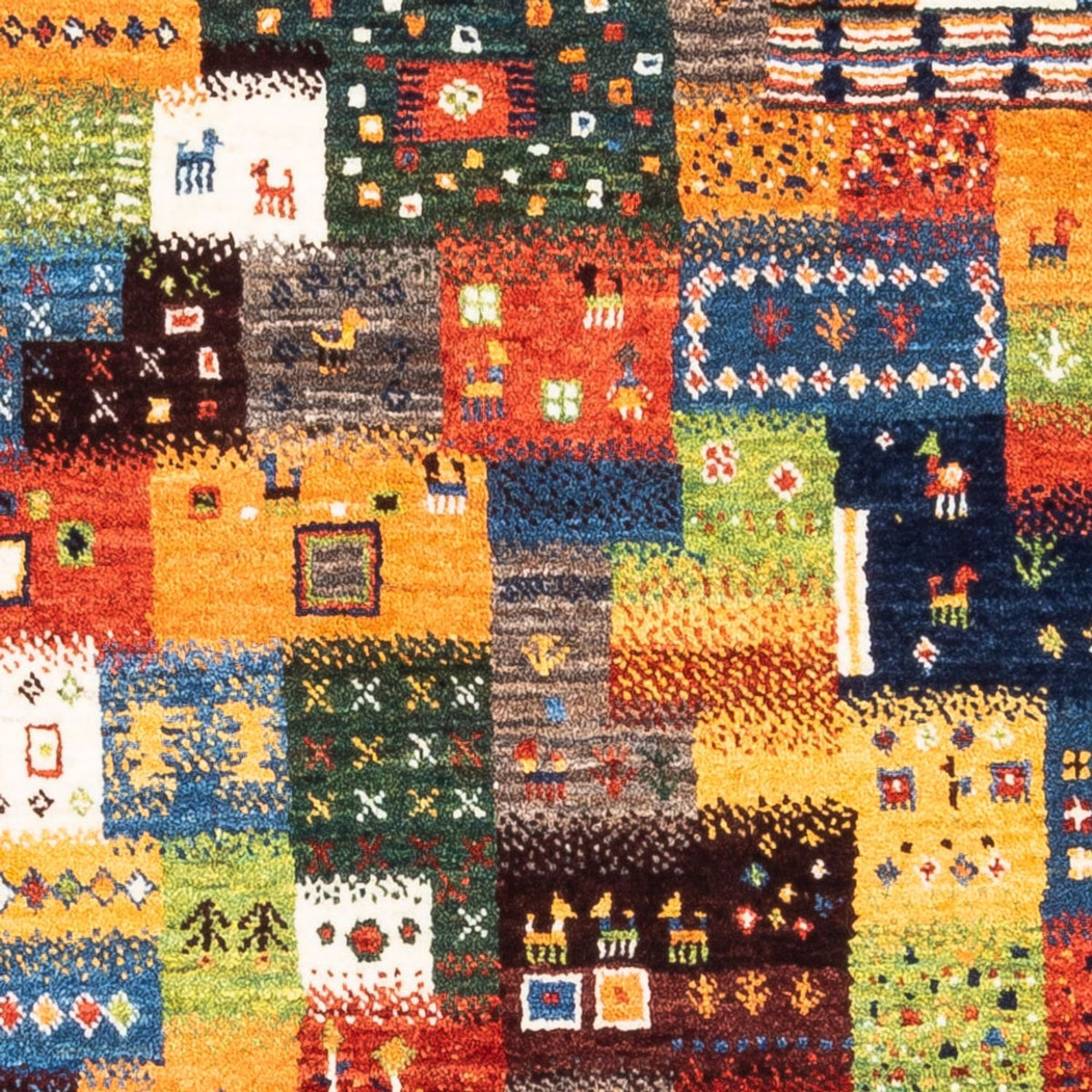 Tappeto Gabbeh - Loribaft Persero - Reale - 106 x 81 cm - multicolore