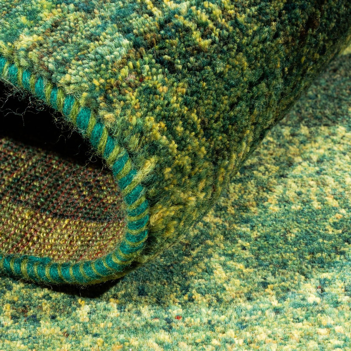 Tappeto Gabbeh - Loribaft Persero - Reale - 150 x 97 cm - verde