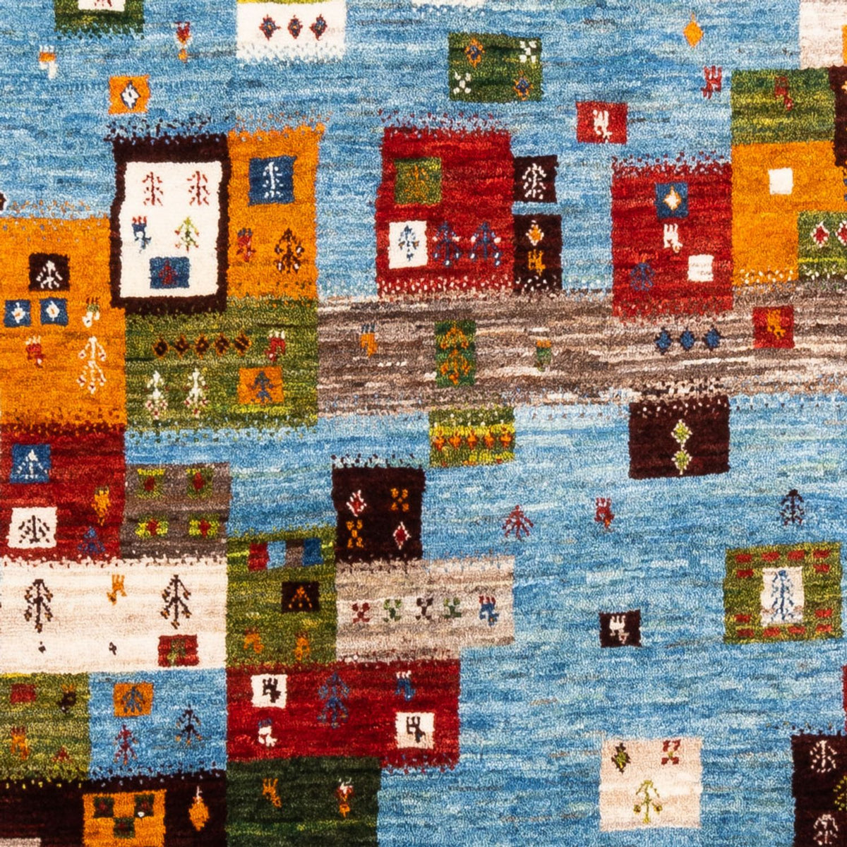 Tappeto Gabbeh - Loribaft Persero - Reale - 192 x 159 cm - blu