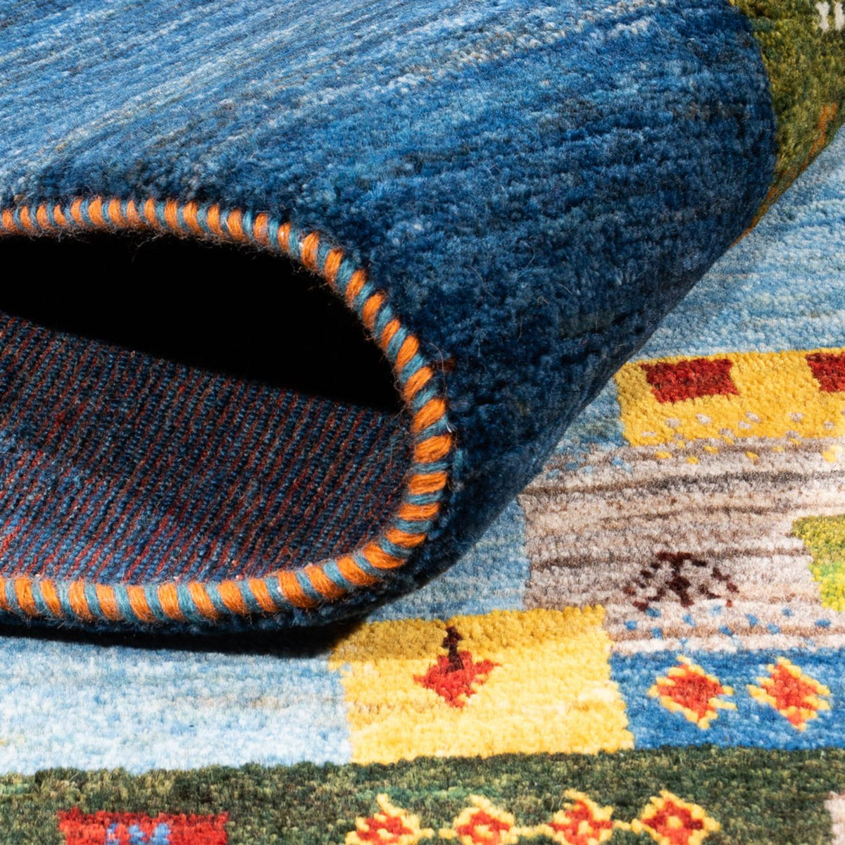 Tappeto Gabbeh - Loribaft Persero - Reale - 192 x 159 cm - blu