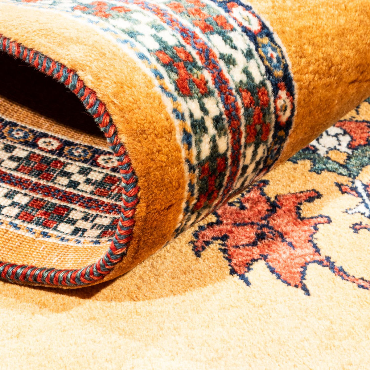 Tappeto Gabbeh - Persero - 148 x 105 cm - oro