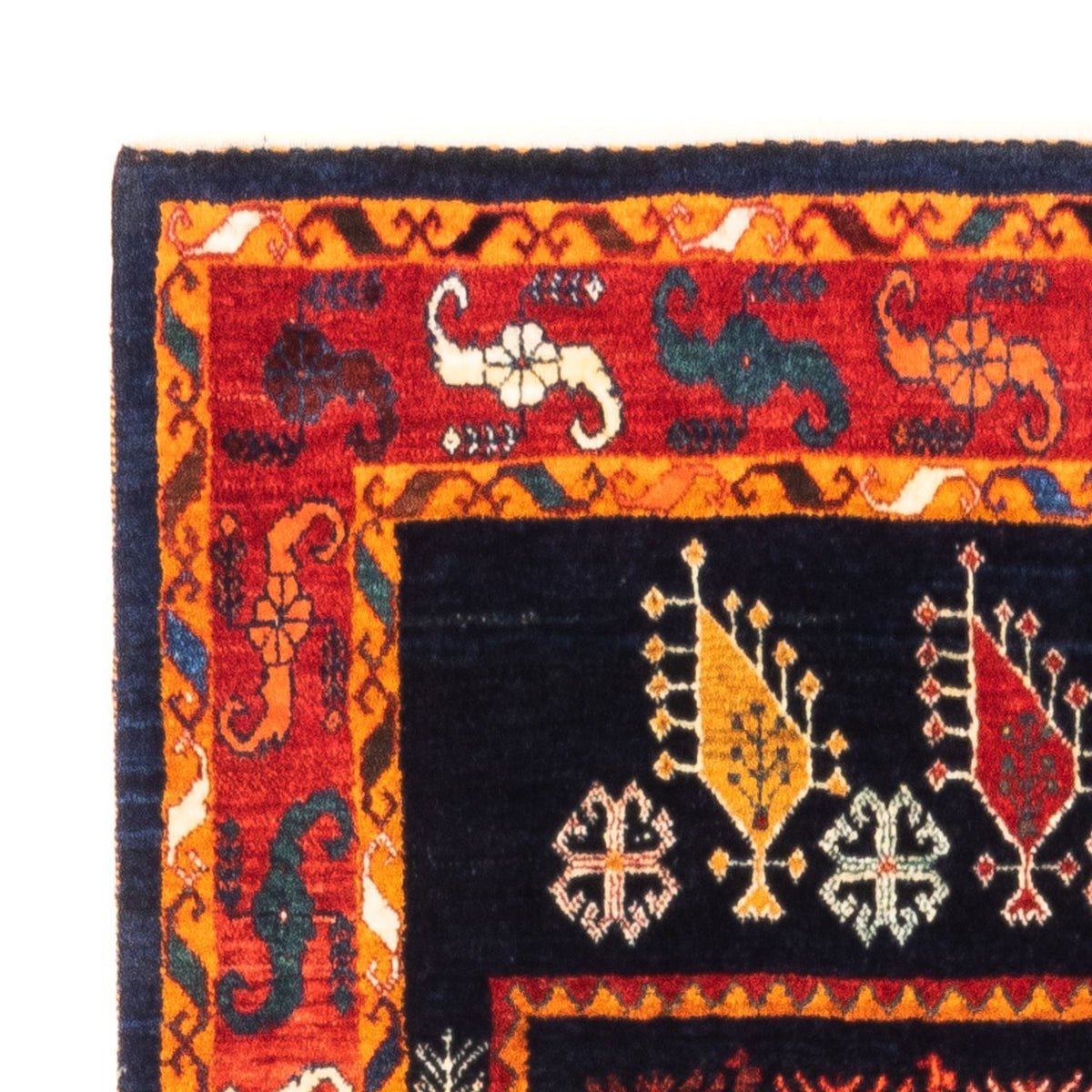 Tappeto Gabbeh - Persero - 160 x 108 cm - blu scuro