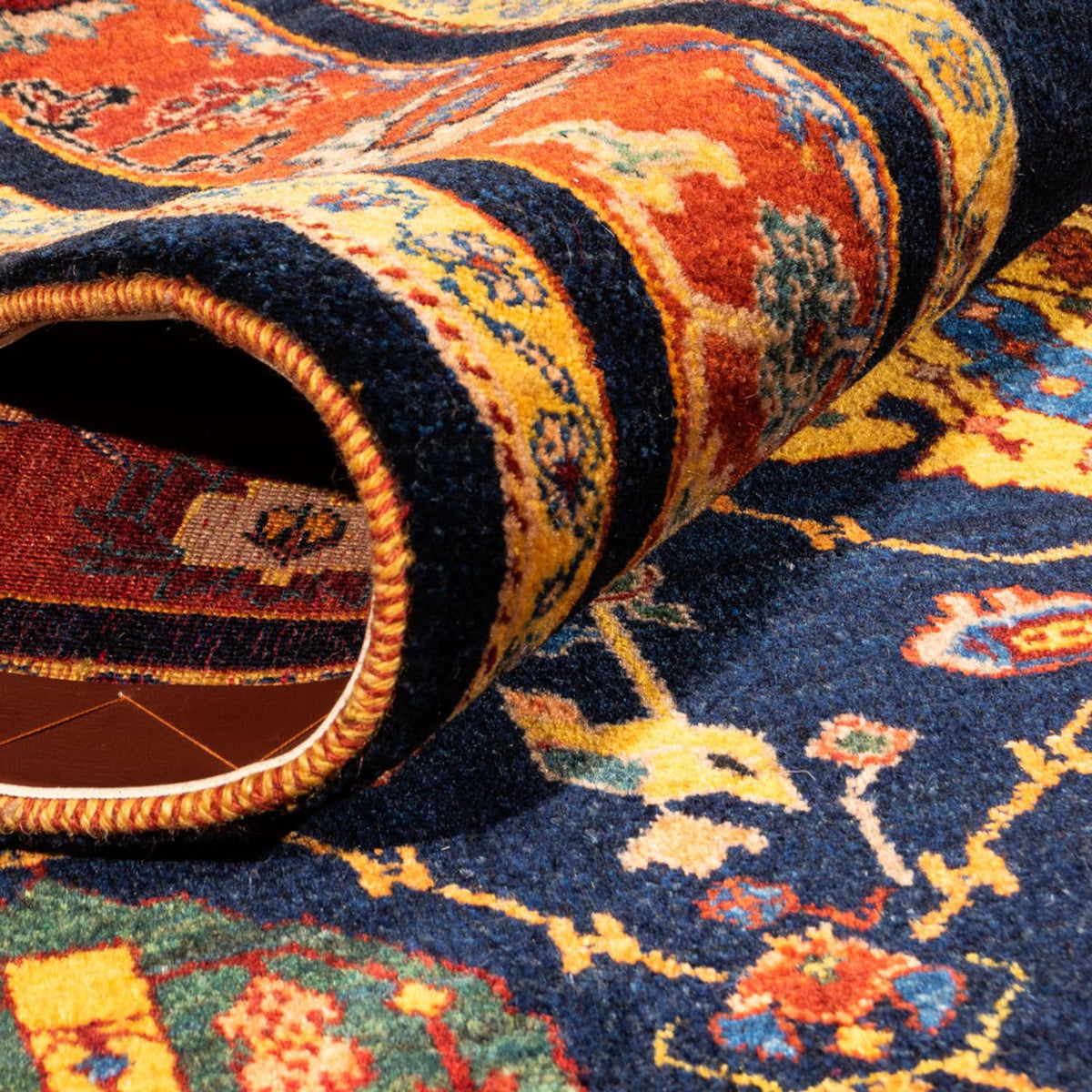 Tappeto Gabbeh - Persero - 257 x 185 cm - blu scuro