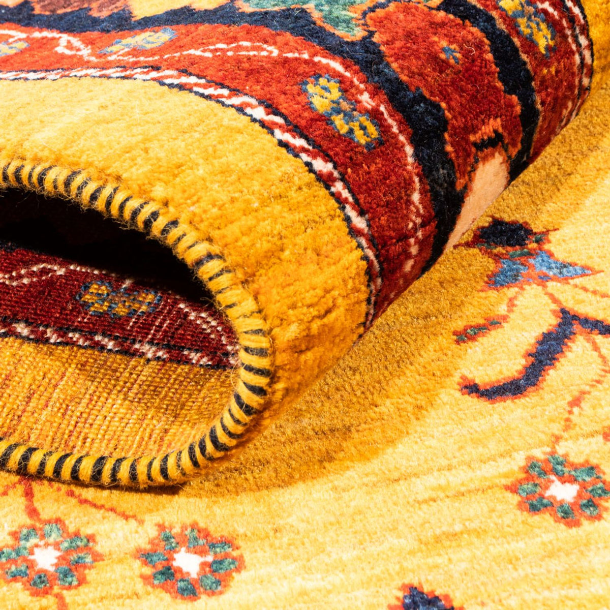 Tappeto Gabbeh - Persero - 198 x 149 cm - oro