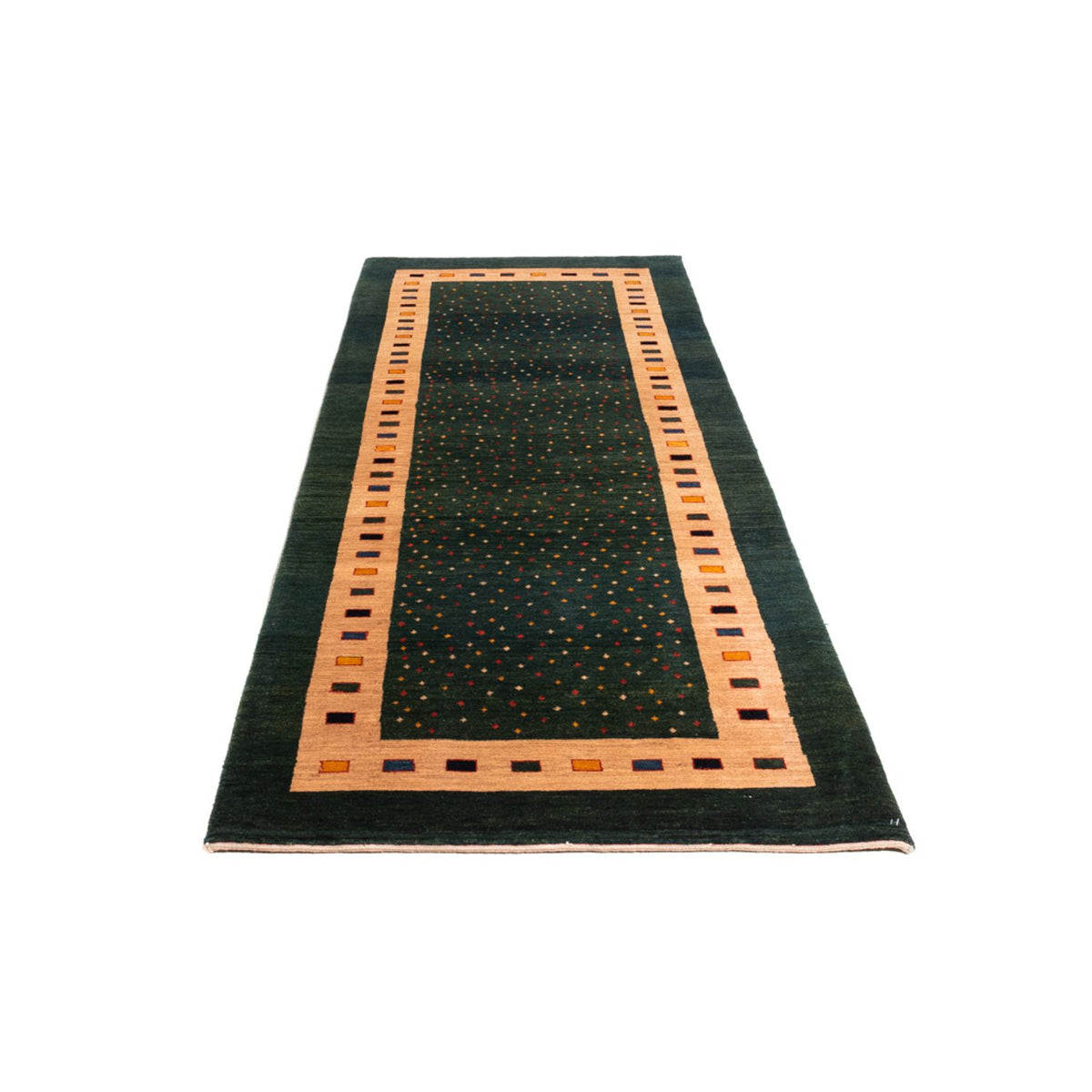 Tappeto corsia Tappeto Gabbeh - Persero - 226 x 86 cm - verde